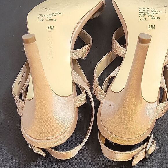 STYLE & CO MULTI-STRAP ADJUSTABLE BUCKLE ANKLE RHINESTONES EMBELLISHMENTS SANDAL - Picture 10 of 11